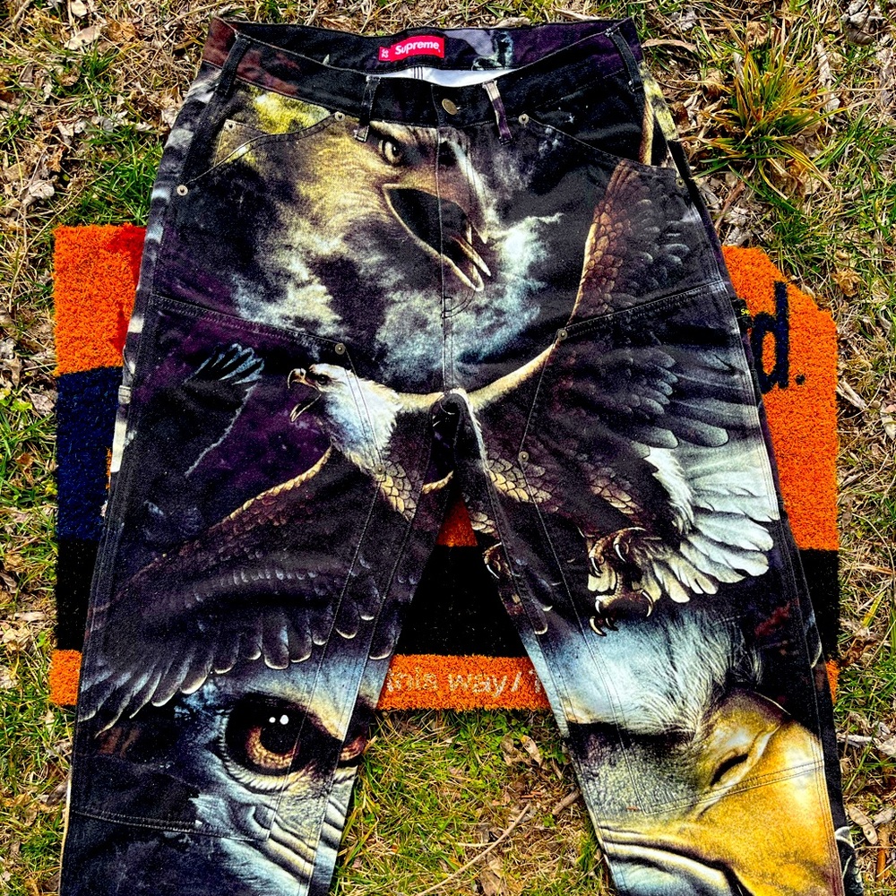 Supreme Eagle Double Knee Denim Painter Pant 32